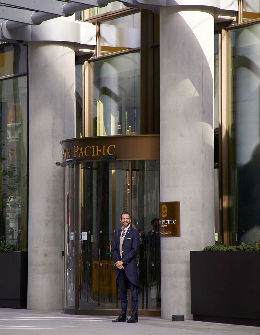 Concierge greeting at One Bishopsgate Plaza